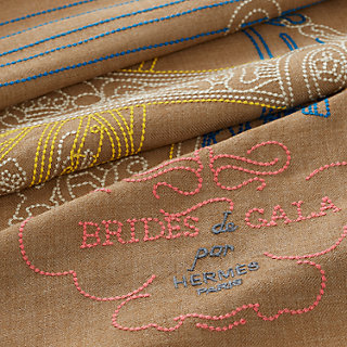 Brides de Gala Brode au Fil scarf 90 - Brown | Hermès USA